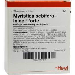 MYRISTICA SEBIFERA INJEEL forte Ampullen 10 St