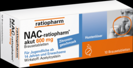 NAC-ratiopharm akut 600 mg Hustenlöser Brausetabl. 10 St