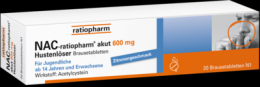 NAC-ratiopharm akut 600 mg Hustenlser Brausetabl. 20 St