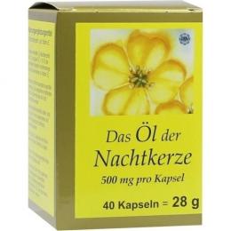 NACHTKERZE ÖL Kapseln 500 mg 40 St.