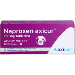 NAPROXEN axicur 250 mg Tabletten 10 St.