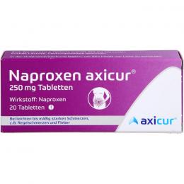 NAPROXEN axicur 250 mg Tabletten 20 St.