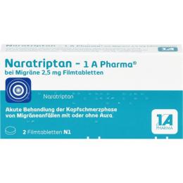 NARATRIPTAN-1A Pharma bei Migräne 2,5 mg Filmtabl. 2 St.