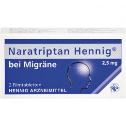 NARATRIPTAN Hennig bei Migräne 2,5 mg Filmtabl. 2 St.