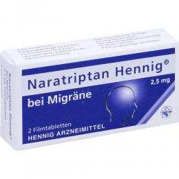 NARATRIPTAN Hennig bei Migräne 2,5 mg Filmtabl. 2 St Filmtabletten