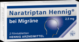 NARATRIPTAN Hennig bei Migrne 2,5 mg Filmtabl. 2 St