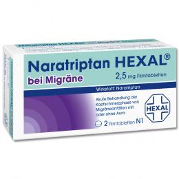 Naratriptan Hexal bei Migräne 2.5mg 2 St Filmtabletten