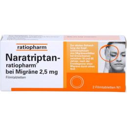 NARATRIPTAN-ratiopharm bei Migräne Filmtabletten 2 St.