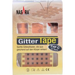 NASARA Gitter Tape Type C 4,4x5,2 cm 20x2 Pflaster 40 St.