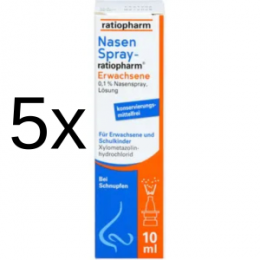NASENSPRAY-ratiopharm Erwachsene kons.frei 5 x 10 ml