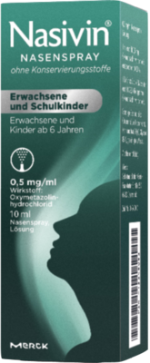 NASIVIN Nasenspray o.Kons.Erw.u.Schulkinder 10 ml