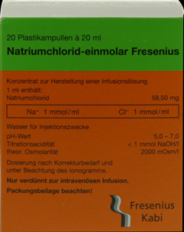 NATRIUMCHLORID-einmol.Fresenius PE-Amp.Inf.-L.-K. 20X20 ml