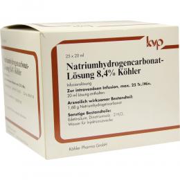 NATRIUMHYDROGENCARBONAT-Lösung 8,4% Köhler 25 X 20 ml Infusionslösung