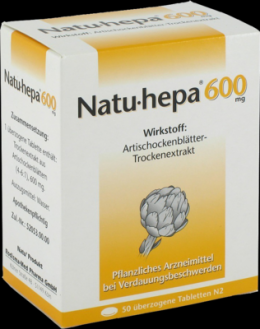 NATU HEPA 600 mg berzogene Tabletten 50 St