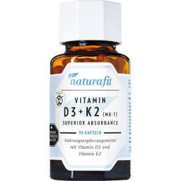 NATURAFIT Vitamin D3+K2 MK-7 superior absorb.Kaps. 90 St. (44,2 g)
