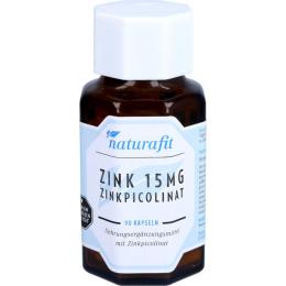 NATURAFIT Zink 15 mg Zinkpicolinat Kapseln 90 St. (24,9 g)