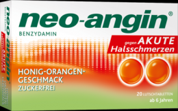 NEO-ANGIN Benzydamin akute Halsschmerz.Honig-Oran. 20 St