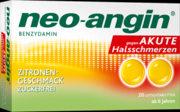 NEO-ANGIN Benzydamin akute Halsschmerzen Zitrone 20 St