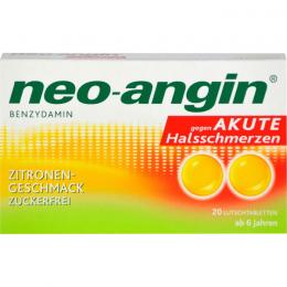NEO-ANGIN Benzydamin akute Halsschmerzen Zitrone 20 St.