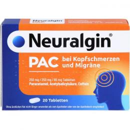 NEURALGIN PAC bei Kopfschmerzen und Migräne Tabl. 20 St.