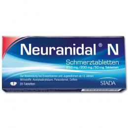 Ein aktuelles Angebot für NEURANIDAL N Tabletten 20 St Tabletten Kopfschmerzen & Migräne - jetzt kaufen, Marke Stada Consumer Health Deutschland Gmbh.