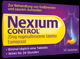 NEXIUM Control 20 mg magensaftresistente Tabletten 14 St