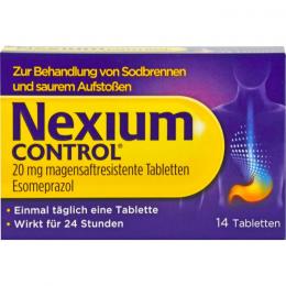 NEXIUM Control 20 mg magensaftresistente Tabletten 14 St.
