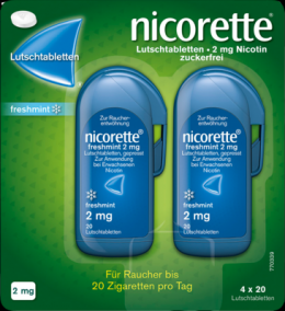 NICORETTE freshmint 2 mg Lutschtabletten gepresst 80 St