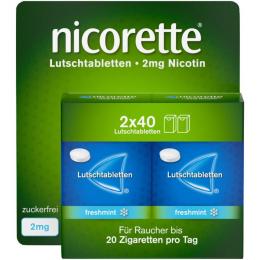 NICORETTE freshmint 2 mg Lutschtabletten gepresst 80 St.