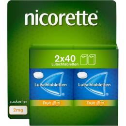 NICORETTE Fruit 2 mg Lutschtabletten gepresst 80 St.