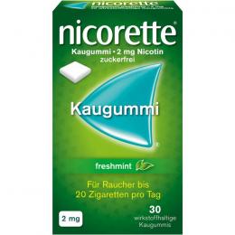 NICORETTE Kaugummi 2 mg freshmint - 10€ Rabatt* 30 St.
