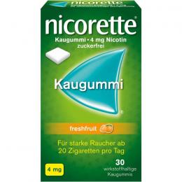 NICORETTE Kaugummi 4 mg freshfruit - 10€ Rabatt* 30 St.