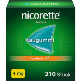 NICORETTE Kaugummi 4 mg freshfruit 210 St.