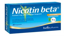 NICOTIN beta Fruitmint 4 mg wirkstoffhalt.Kaugummi 30 St