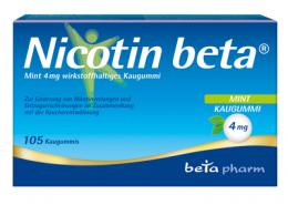 NICOTIN beta Mint 4 mg wirkstoffhalt.Kaugummi 105 St