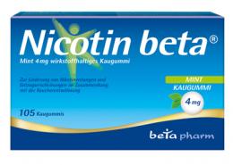 NICOTIN beta Mint 4 mg wirkstoffhalt.Kaugummi 105 St