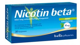 NICOTIN beta Mint 4 mg wirkstoffhalt.Kaugummi 30 St