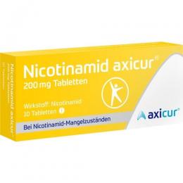 NICOTINAMID axicur 200 mg Tabletten 10 St.