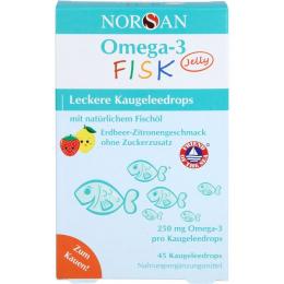 NORSAN Omega-3 FISK Jelly f.Kinder Dragees 45 St. (76,5 g)
