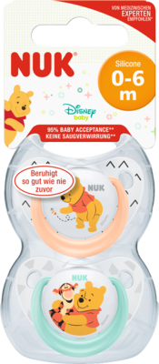 NUK Schnuller Disney Winnie Trendline Sili.0-6 M. 2 St