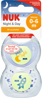 NUK Schnuller Night & Day Trendline Silikon 0-6 M 2 St