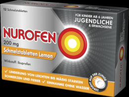 NUROFEN 200 mg Schmelztabletten Lemon 12 St