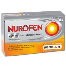 Ein aktuelles Angebot für NUROFEN 200 mg Schmelztabletten Lemon 24 St Schmelztabletten Kopfschmerzen & Migräne - jetzt kaufen, Marke Reckitt Benckiser Deutschland GmbH.