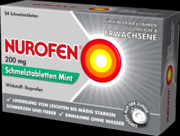 NUROFEN 200 mg Schmelztabletten Mint 24 St