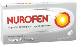 Ein aktuelles Angebot für Nurofen Ibuprofen 400 mg überzogene Tabletten 24 St Überzogene Tabletten Fieber & Schmerzen - jetzt kaufen, Marke Reckitt Benckiser Deutschland GmbH.