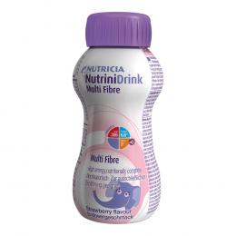 NUTRINIDRINK MultiFibre Erdbeergeschmack 200 ml Flüssigkeit