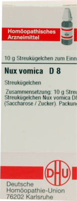 NUX VOMICA D 8 Globuli 10 g