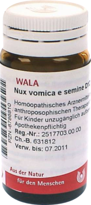 NUX VOMICA E semine D 12 Globuli 20 g