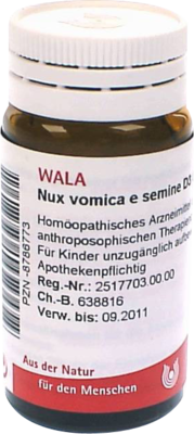 NUX VOMICA E semine D 3 Globuli 20 g