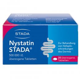 Nystatin STADA 500.000 über.Tabletten internationale Einheit 20 St Überzogene Tabletten